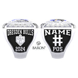 Dresden Bulls Baseball 2024 Championship Ring - Design 1.2