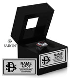 Dufferin-Simcoe Braves Baseball 2024 Championship Black Window Ring Box