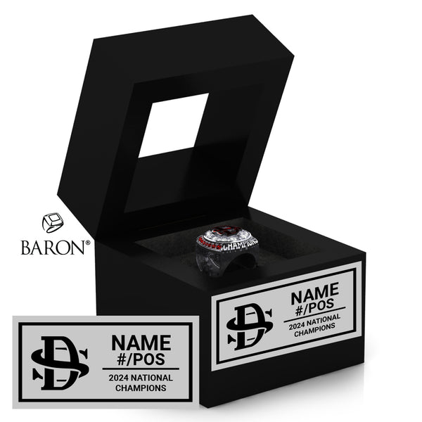 Dufferin-Simcoe Braves Baseball 2024 Championship Black Window Ring Box