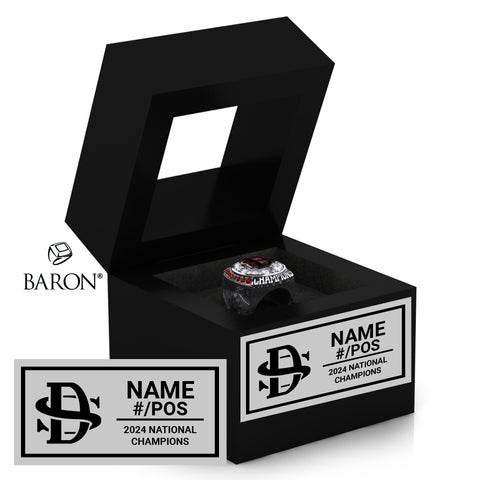 Dufferin-Simcoe Braves Baseball 2024 Championship Black Window Ring Box