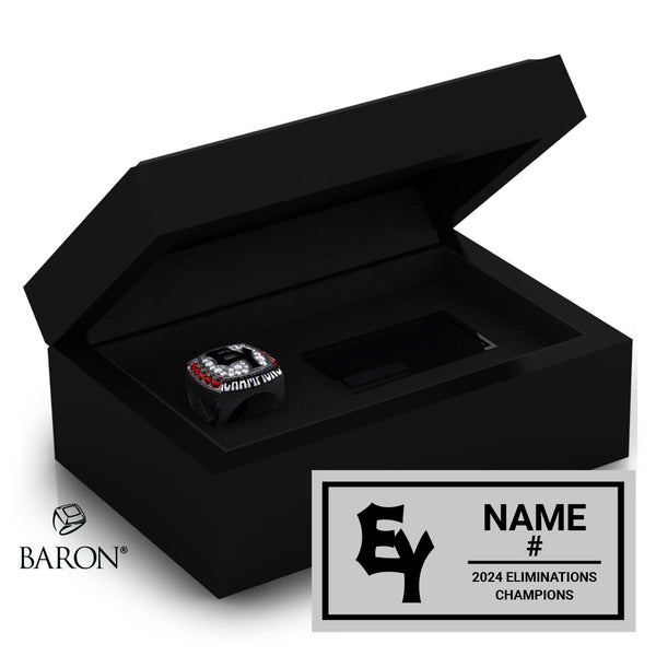 East York Bulldogs Baseball 2024 Championship Black Standard Window Ring Box