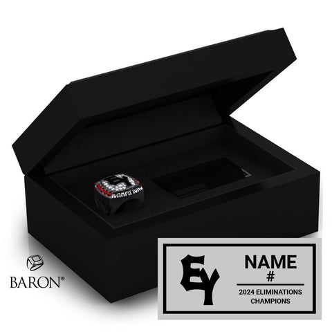 East York Bulldogs Baseball 2024 Championship Black Standard Window Ring Box