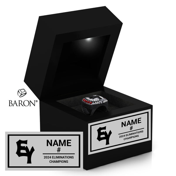 East York Bulldogs Baseball 2024 Championship Black LED Ring Box