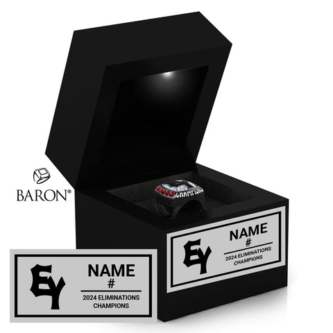 East York Bulldogs Baseball 2024 Championship Black LED Ring Box