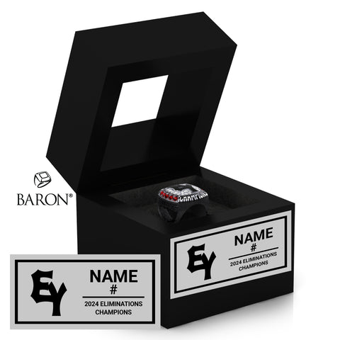 East York Bulldogs Baseball 2024 Championship Black Window Ring Box