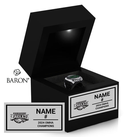 Ennismore Tier 1 U15 Hockey 2024 Championship Black LED Ring Box