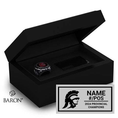 GMFA U18F Trojans Football 2024 Championship Black Standard Window Ring Box