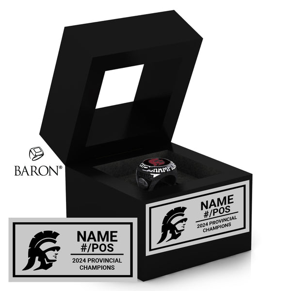 GMFA U18F Trojans Football 2024 Championship Black Window Ring Box