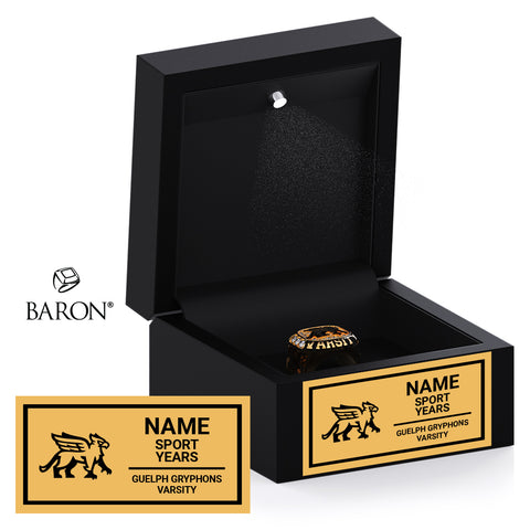 Guelph Gryphons Varsity Black LED Ring Box