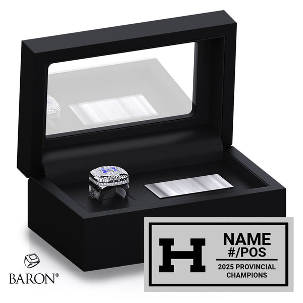 Hafford High School Football 2025 Championship Black Standard Window Ring Box