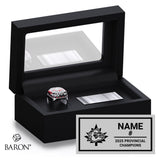 Halton Hills Bulldogs U17 Lacrosse 2025 Championship Black Standard Window Ring Box
