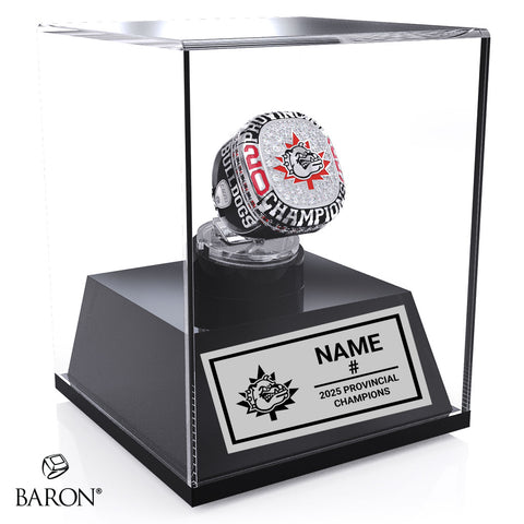 Halton Hills Bulldogs U17 Lacrosse 2025 Championship Display Case