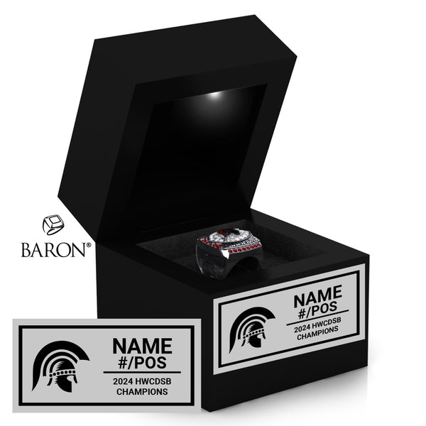 Hamilton Catholic Footbal 2024 Championship Black LED Ring Box
