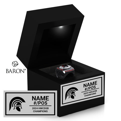 Hamilton Catholic Footbal 2024 Championship Black LED Ring Box