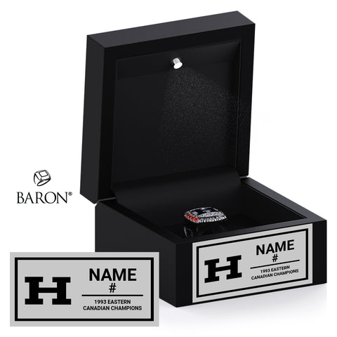 Hamilton Hurricanes Football 1993 Championship Black LED Ring Box