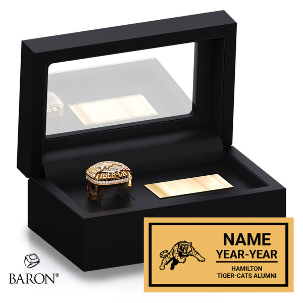 Hamilton Tiger-Cats Alumni Black Standard Window Ring Box