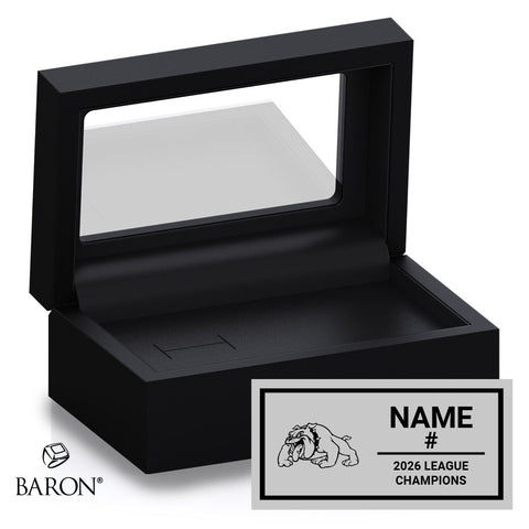Hinton Bulldogs Hockey 2026 Championship Black Standard Window Ring Box