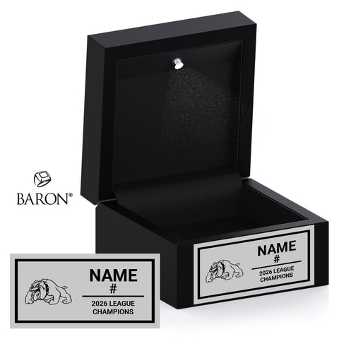 Hinton Bulldogs Hockey 2026 Championship Black LED Ring Box