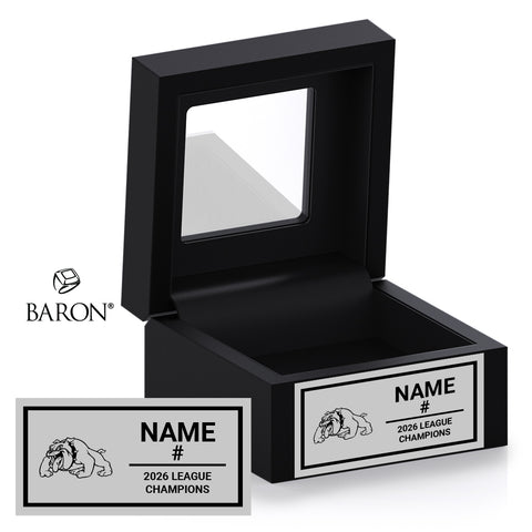 Hinton Bulldogs Hockey 2026 Championship Black Window Ring Box