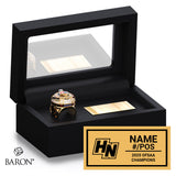 Holy Names High School Football 2025 Championship Black Standard Window Ring Box