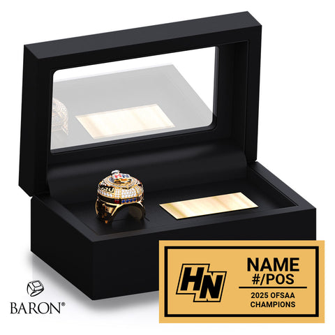 Holy Names High School Football 2025 Championship Black Standard Window Ring Box