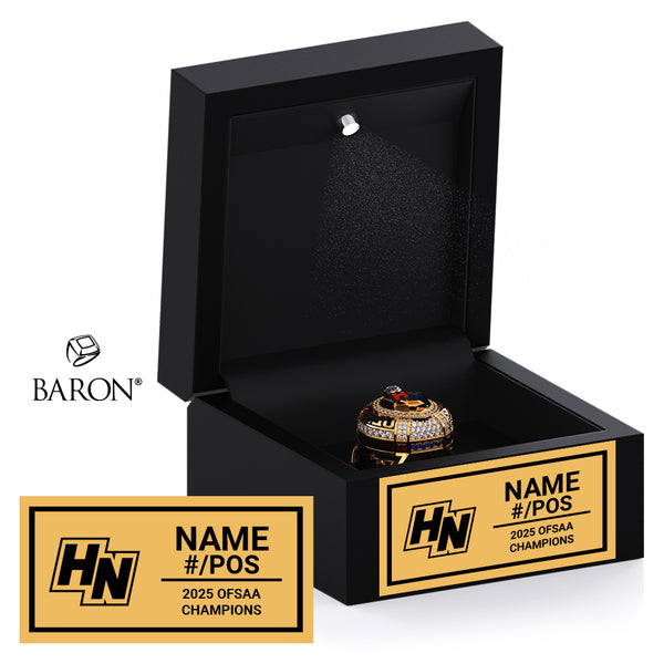Holy Names High School Football 2025 Championship Black LED Ring Box