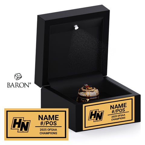 Holy Names High School Football 2025 Championship Black LED Ring Box