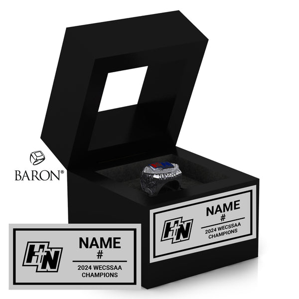 Holy Names High School Football 2024 Championship Black Window Ring Box