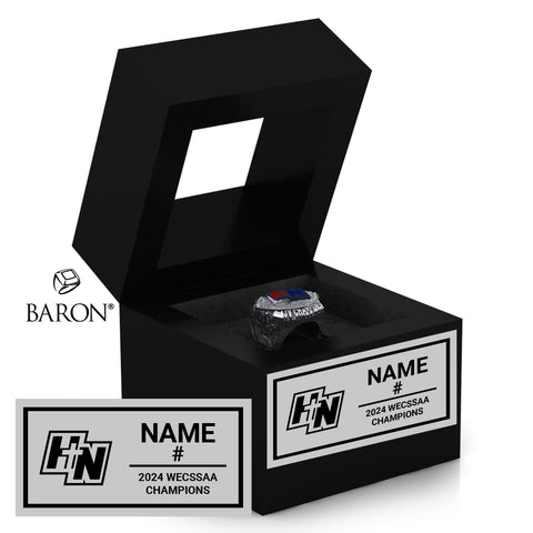 Holy Names High School Football 2024 Championship Black Window Ring Box