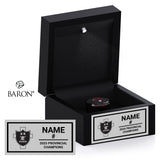Holy Rosary High School Raiders Football 2025 Championship Black LED Ring Box