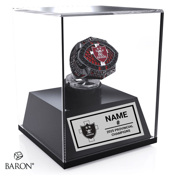 Holy Rosary High School Raiders Football 2025 Championship Display Case