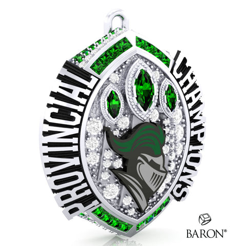 Holy Trinity Academy Football 2024 Championship Ring Top Pendant - Design 1.11