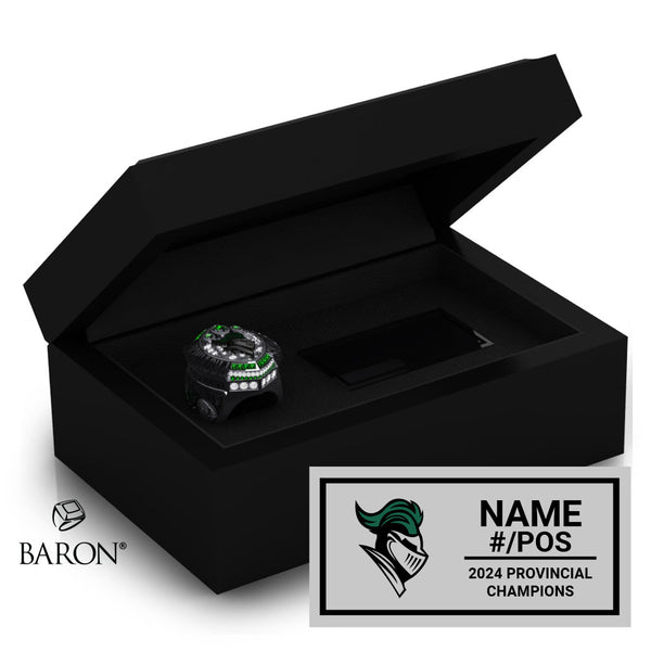Holy Trinity Academy Football 2024 Championship Black Standard Window Ring Box