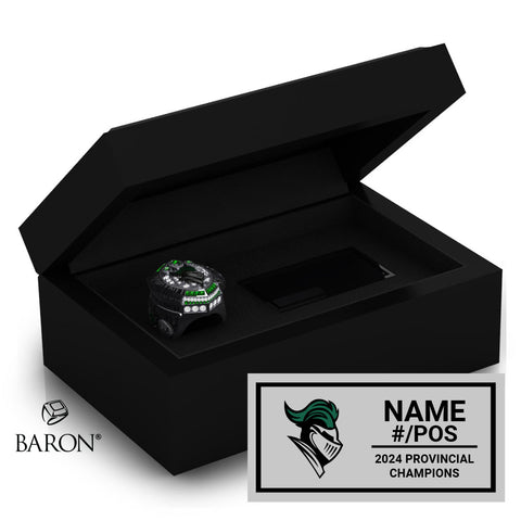 Holy Trinity Academy Football 2024 Championship Black Standard Window Ring Box