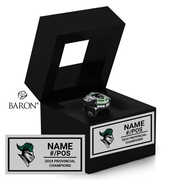 Holy Trinity Academy Football 2024 Championship Black Window Ring Box