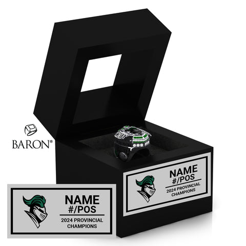 Holy Trinity Academy Football 2024 Championship Black Window Ring Box