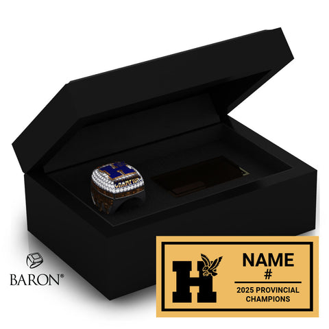 Humber College Hockey 2025 Men's Championship Black Standard Window Ring Box