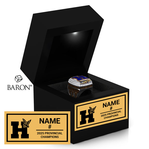 Humber College Hockey 2025 Men's Championship Black LED Ring Box