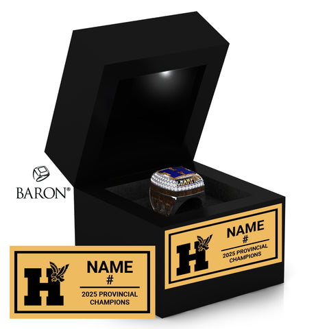 Humber College Hockey 2025 Men's Championship Black LED Ring Box