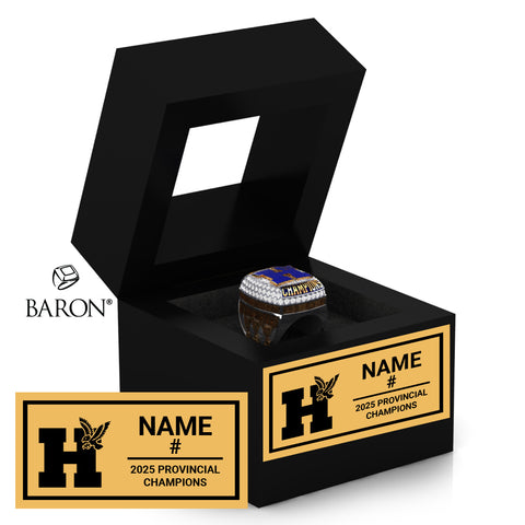 Humber College Hockey 2025 Men's Championship Black Window Ring Box