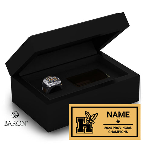 Humber College Hockey Women's 2024 Championship Black Standard Window Ring Box