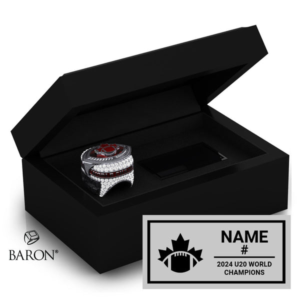 IFAF U20 Football Canada 2024 Championship Black Standard Window Ring Box
