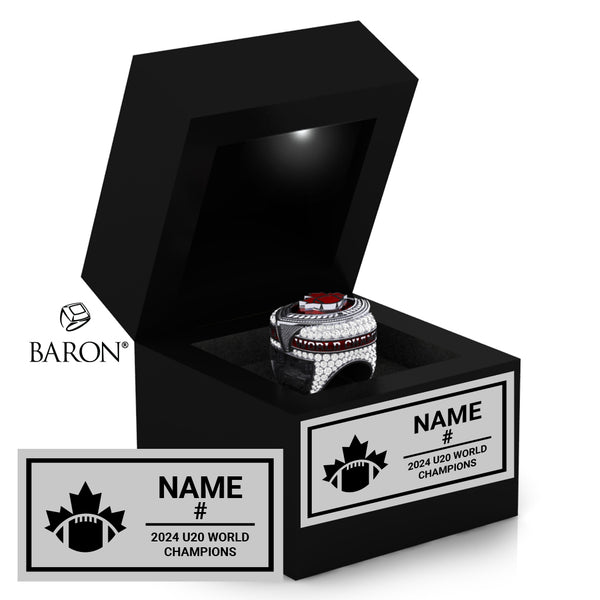 IFAF U20 Football Canada 2024 Championship Black LED Ring Box