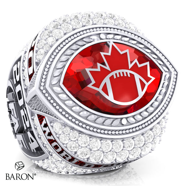 IFAF U20 Football Canada 2024 Championship Ring - Design 2.1 (Coach Ring)