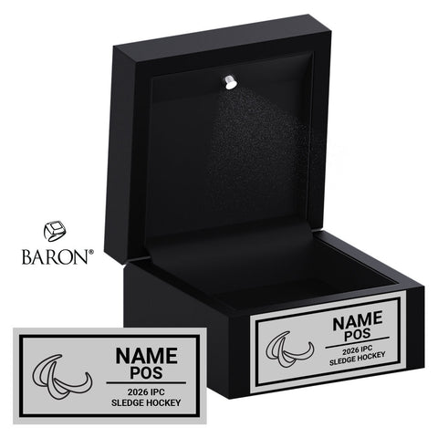 IPC Sledge Hockey 2025  Championship Black LED Ring Box