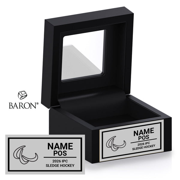 IPC Sledge Hockey 2025 Championship Black Window Ring Box