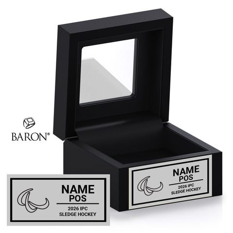 IPC Sledge Hockey 2025 Championship Black Window Ring Box
