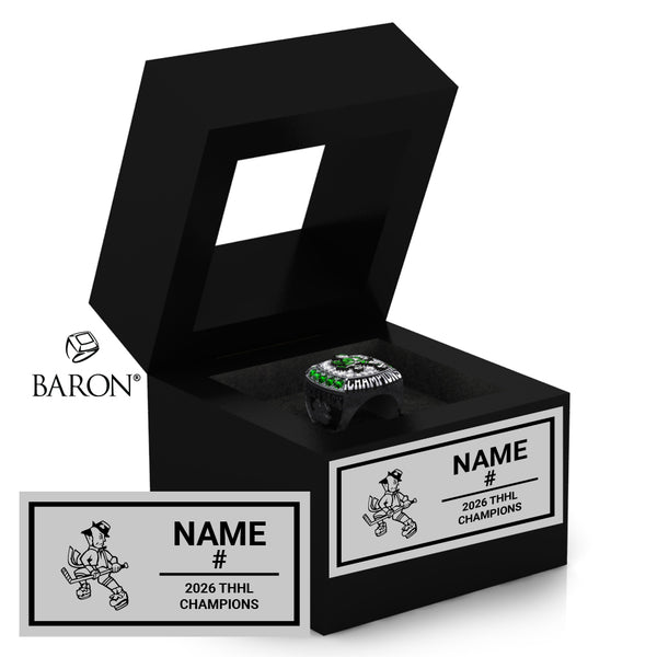 Killarney Shamrocks Hockey 2026 Championship Black Window Ring Box