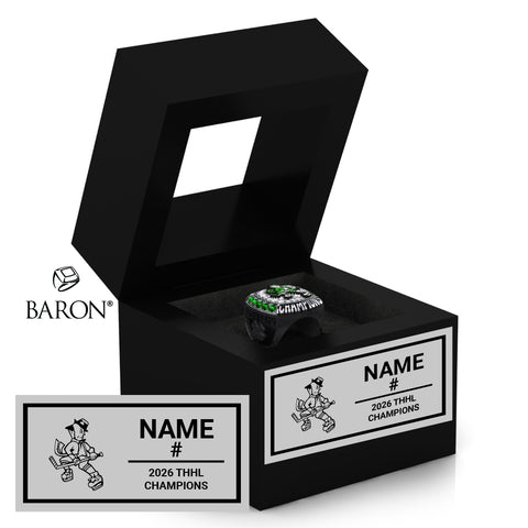 Killarney Shamrocks Hockey 2026 Championship Black Window Ring Box