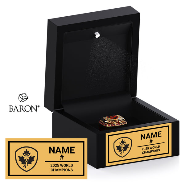 Lacrosse Canada Men's U20 World Lacrosse 2025 Championship Black LED Ring Box